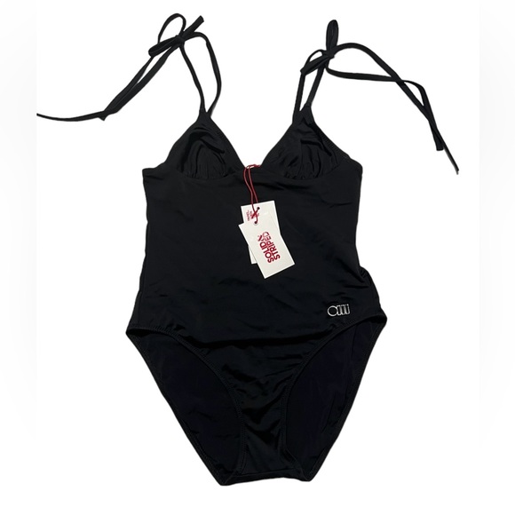 Solid and Striped Black The Olympia One-Piece Swimsuit - M - Picture 4 of 6